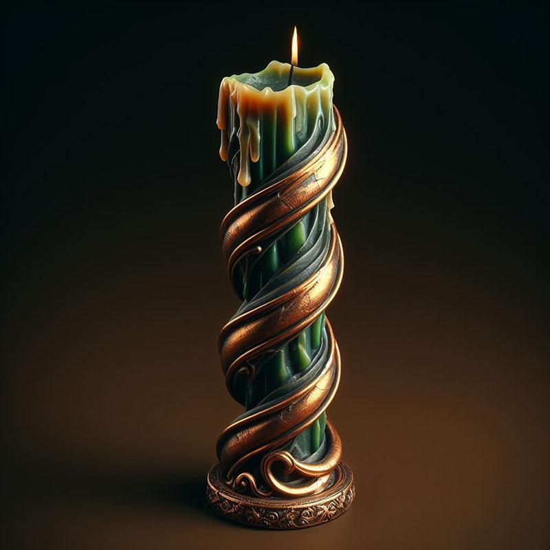 Candle Making Vinings - قالب سيليكون لعمل شمعة عمودية ملتوية