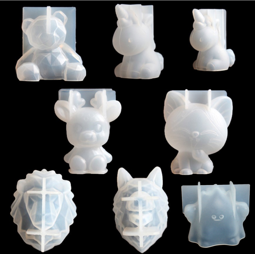 Candle Making Supplies - شفافة يونيكورن سيليكون راتنجات الايبوكسي قوالب