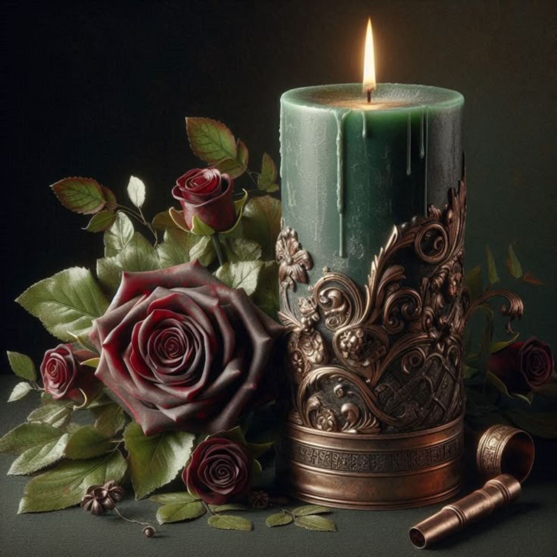 Candle Making Vinings - قالب سيليكون جديد بتصميم عمود باروكي