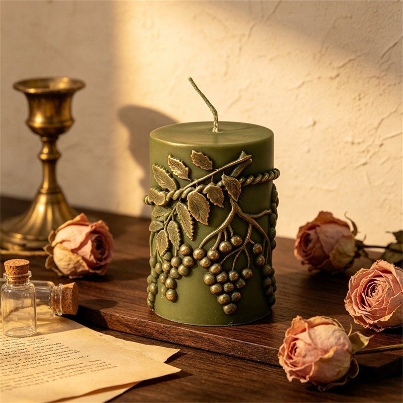 Candle Making Vinings - قالب سيليكون لصنع شمعة عمودية بتصميم