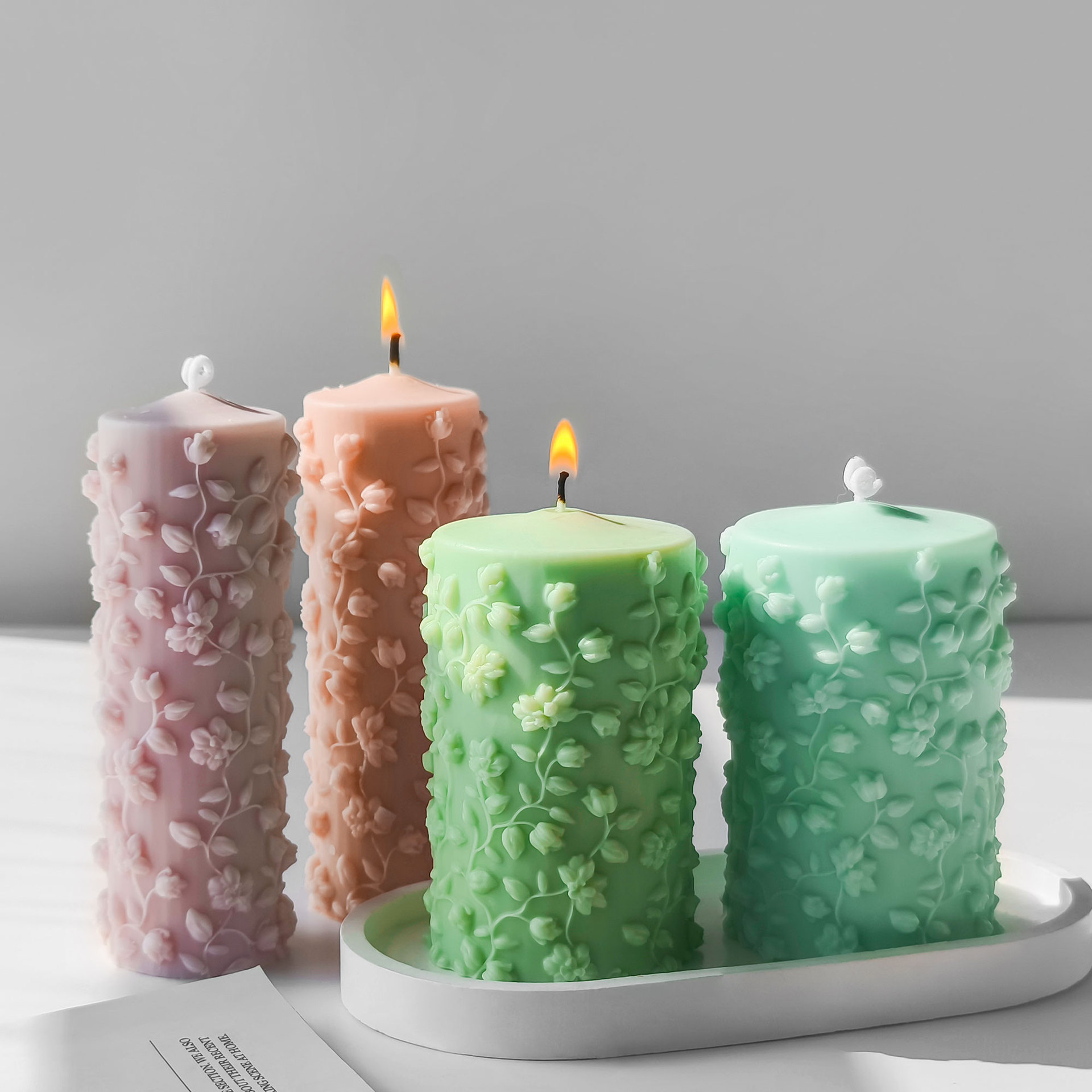 Candle Making Vinings - ثلاثية الأبعاد اسطوانة تنقش فاينز قوالب