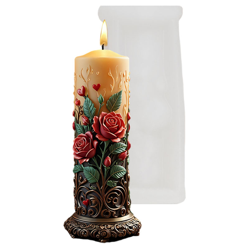قالب سيليكون على شكل عمود مزين - مراجعة Candle Making Vinings وسعره