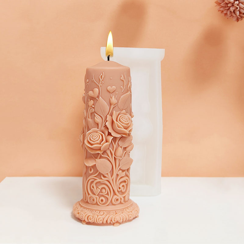 قالب سيليكون على شكل عمود مزين - مراجعة Candle Making Vinings وسعره