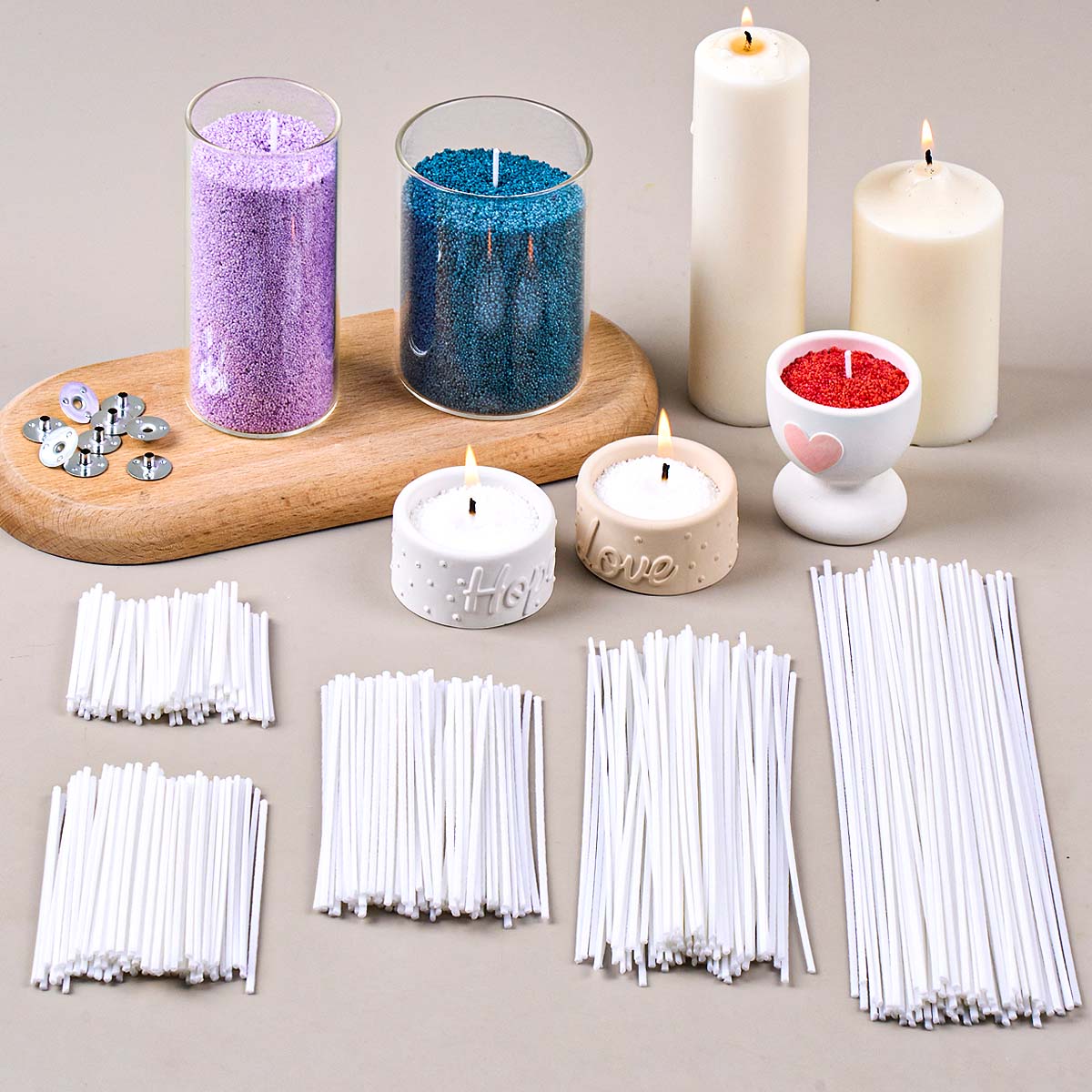 50 قطعة 5-20 سنتيمتر شمعة الفت - مراجعة Candle Making Instructions وسعره