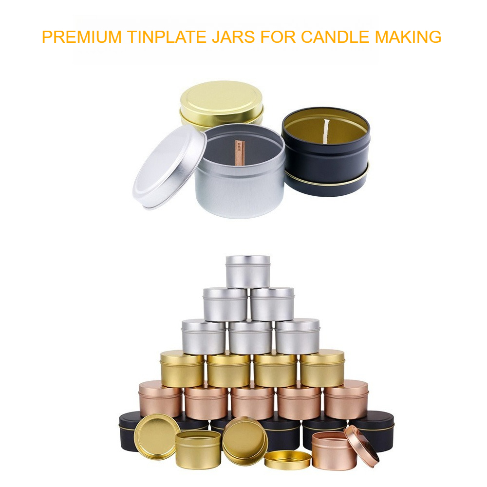 علب شموع ألومنيوم مستديرة مع غ - مراجعة Candle Making Jars With Lids وسعره