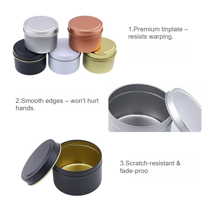 علب شموع ألومنيوم مستديرة مع غ - مراجعة Candle Making Jars With Lids وسعره