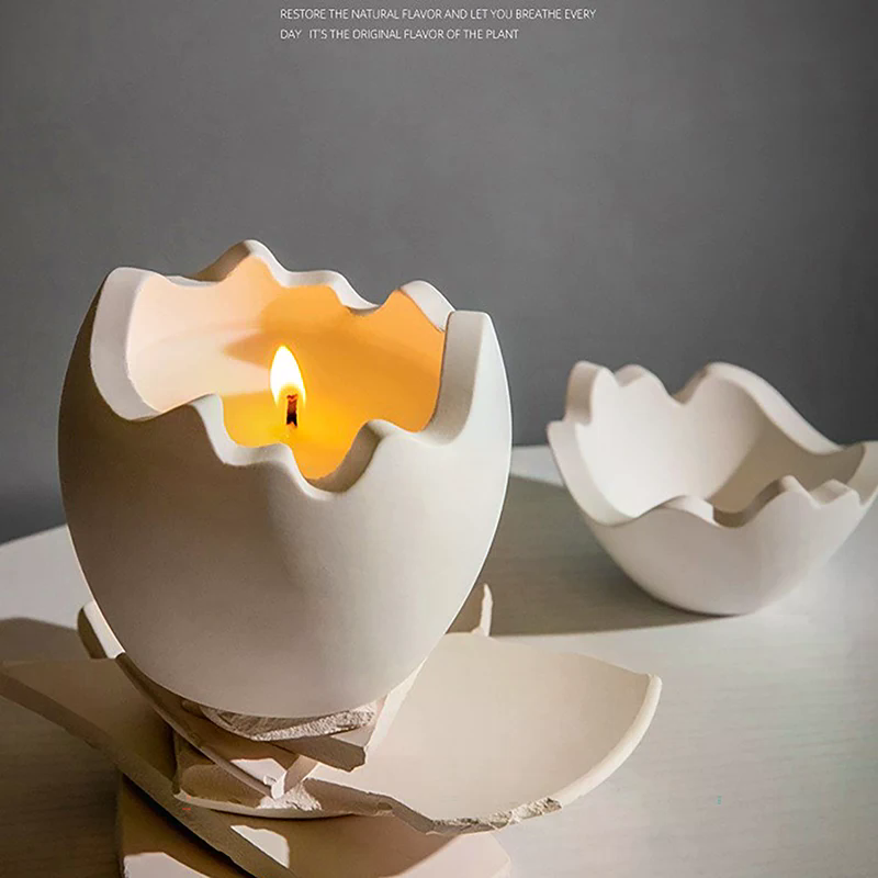 قالب جديد على شكل بيضة لصنع شم - مراجعة Candle Making Jars With Lids وسعره
